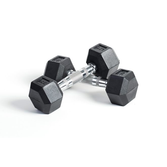Hex Rubber Dumbbell - Image 2