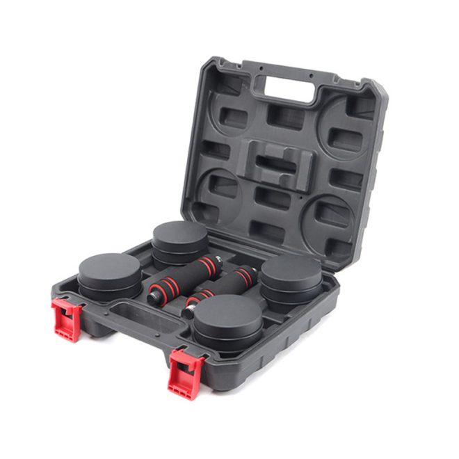 Frosted Black Paint Adjustable Dumbbell Set - Image 2