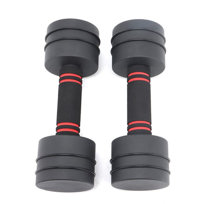 Frosted Black Paint Adjustable Dumbbell Set - Image 3