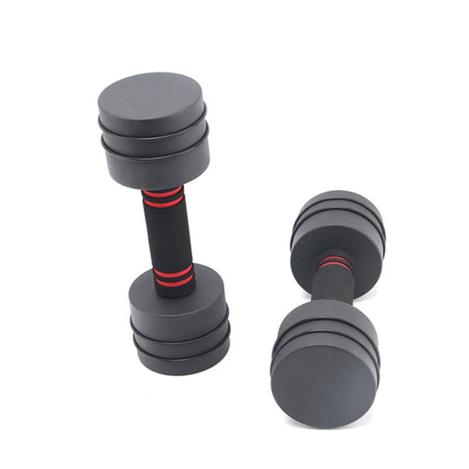 Frosted Black Paint Adjustable Dumbbell Set - Image 4