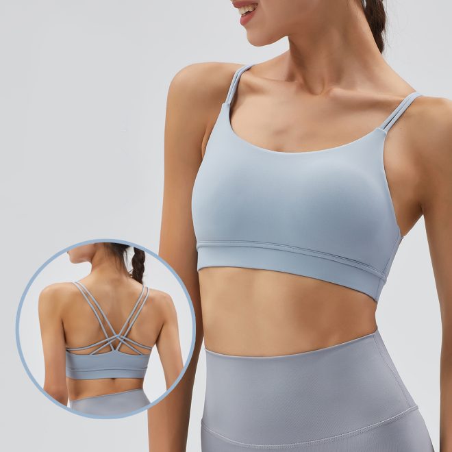 Thin Ribbon Cross Sport Bra - Image 2
